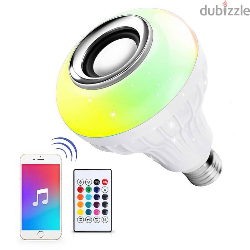 New RGB Electric Bluetooth Speaker Bulb 0