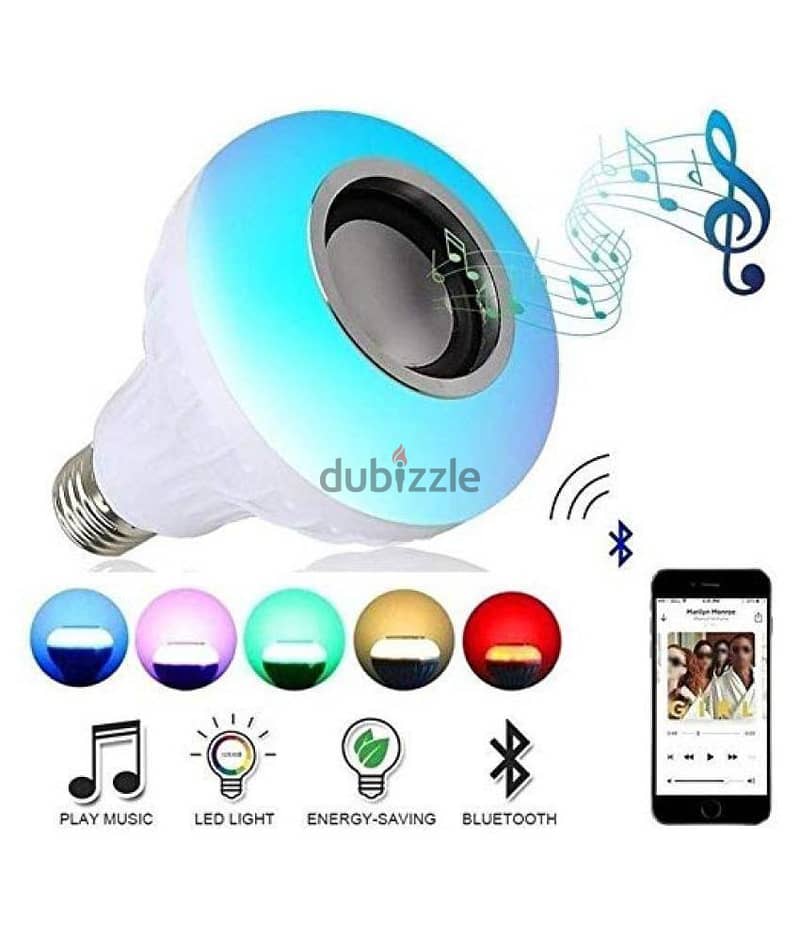 New RGB Electric Bluetooth Speaker Bulb 2