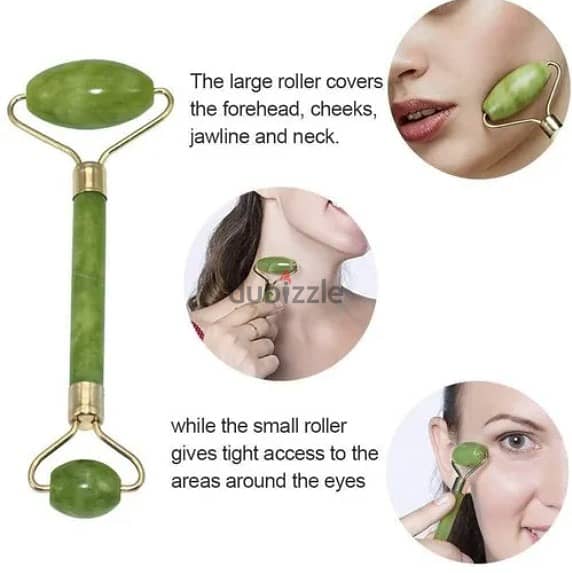 Natural Double Massage Jade Facial Rollers 3