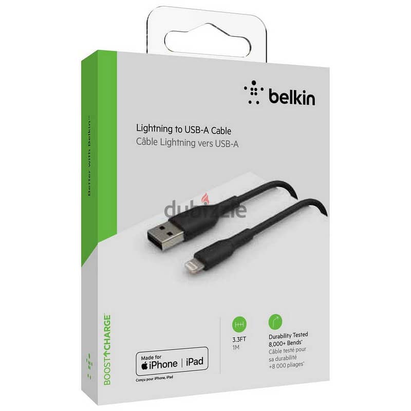 Belkin Boost Charge lightning to USB-A Cable BLK 1M (BoxPacked) 1