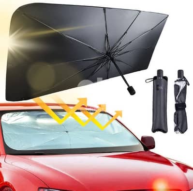 Car foldable sunshade umbrella مظلة أو شمسية للسيارة بتصميم قابل للطي