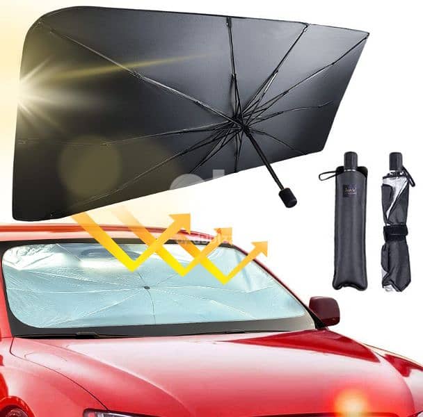 Car foldable sunshade umbrella مظلة أو شمسية للسيارة بتصميم قابل للطي 0