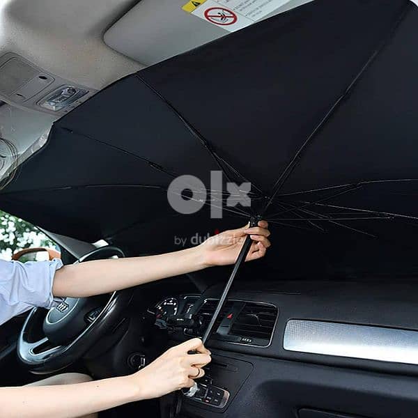 Car foldable sunshade umbrella مظلة أو شمسية للسيارة بتصميم قابل للطي 2