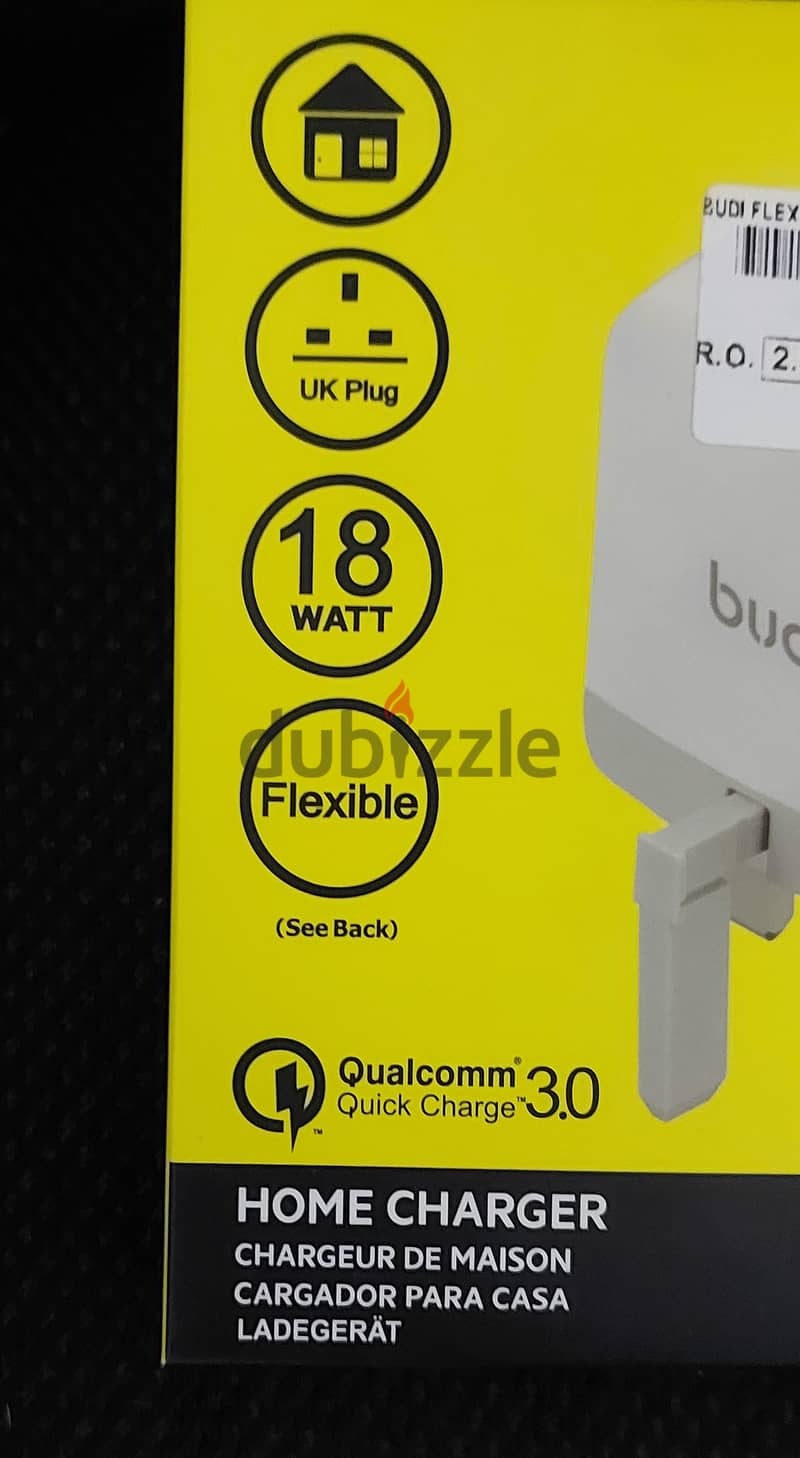 New BUDI 18W Home Charger 1USB PORT, in sealed original box 2