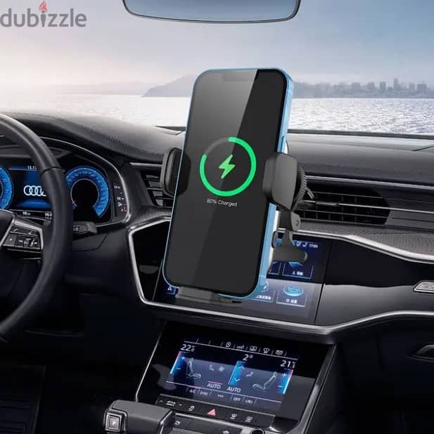 Powerology Dual coil car Mount Wireless Charger+Cooling Fan (BoxPack) 2