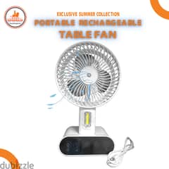 DP Portable Rechargeable Fan with Light DP-7624 (Box-Pack)