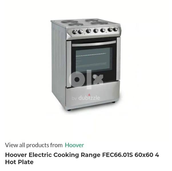 Hoover Electic Cooking Range, 60x60 0