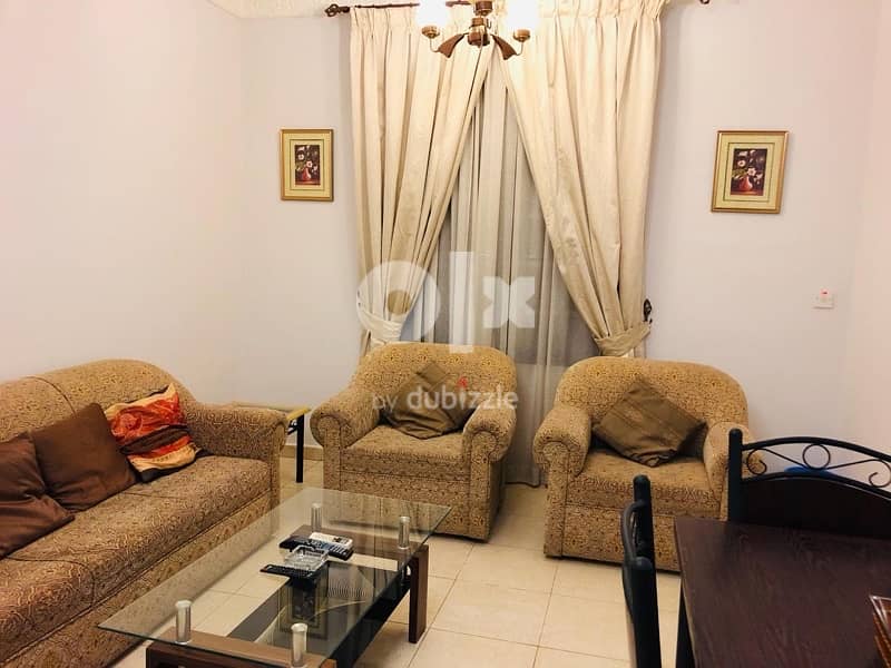 fully furnished 1BHK flat for rent al azaiba naer al meera hyper marke 2