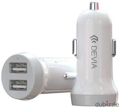 Devia Smart Car Charger 2 USB 5V 3.1A White (New Stock!)