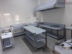 we are  manufacturing steel table sink hood