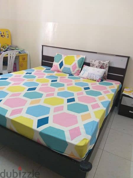 King Size Double Bed 200 × 180 with mattress is available for sale 2