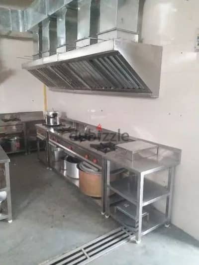 stainless steel kitchen hood and ducting