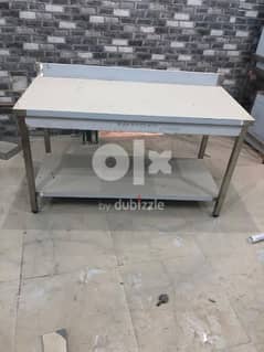 stainless steel work table and sink 0