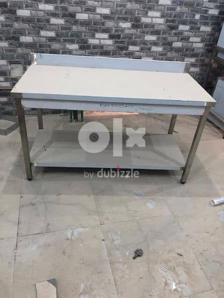 stainless steel work table and sink 0