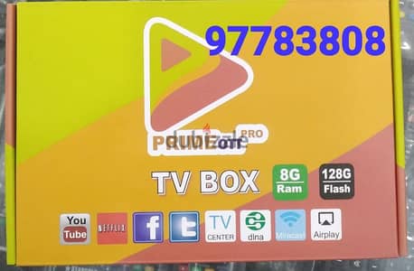 Android box 8gb ram 128gb rom All world channels availablen