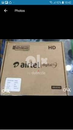 new Airtel HDD Receiver with 1month tamil Malayalam telgu