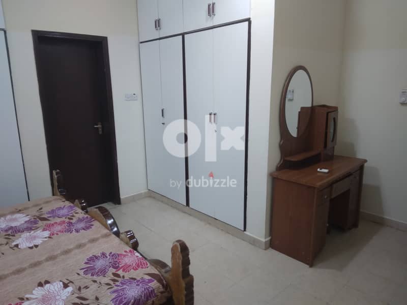 Furnished rooms 1bhk makkah hymkt lulu and bank muscat ghubra just 120 1