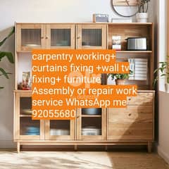 carpenter/furniture fix,repair/curtains,tv fix in wall/shifting/ikea