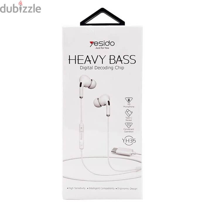 Yesido heavy Bass Type C Earphone (BoxPack) 1
