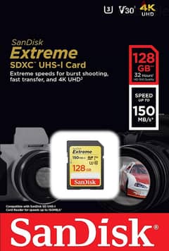 SanDisk camera Card 128GB Extreme Pro (NewStock!)