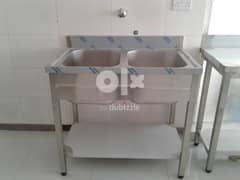 stainless steel sink table kitchen hood fabricate and fixing 0