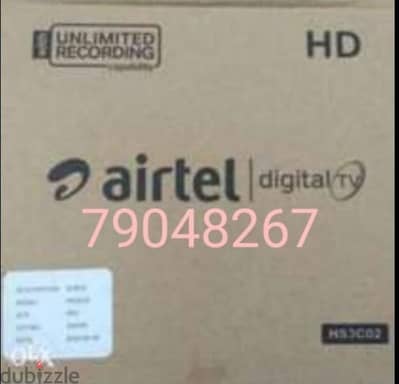 New Airtel Digital HD receiver With six months malayalam Tamil