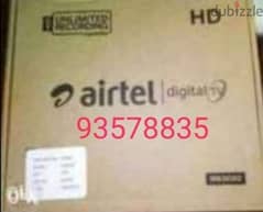 new Airtel HDD Receiver with 1months Hindi malyalam tamil 0