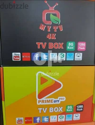 ott tv box 8gb ram 128gb storeg 1 year subcrption all tv  chenals