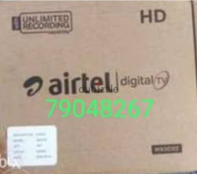 New Airtel Digital HD Receiver with 6months malyalam tamil telgu