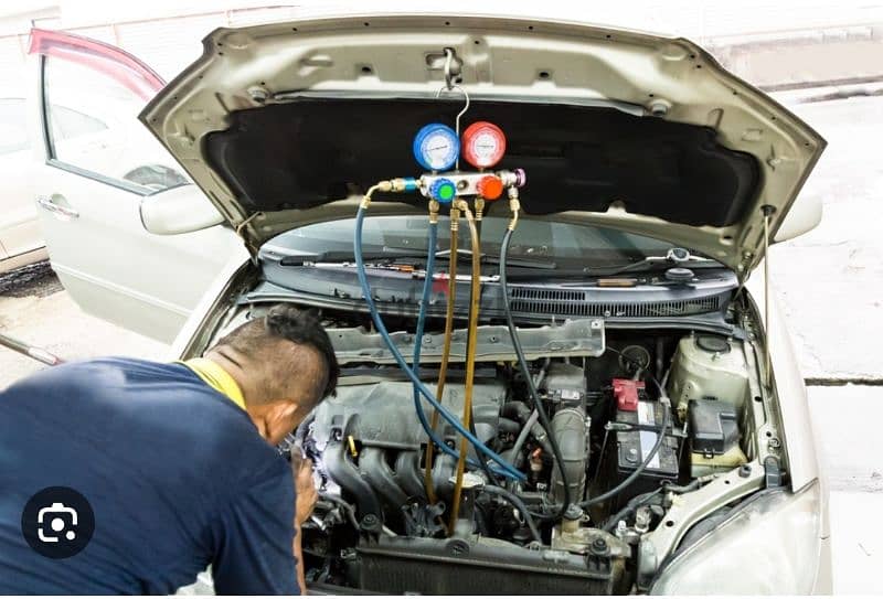 Repair of car ac and gass refill  إصلاح  مكيفات السيارات وعبوات الغاز 0