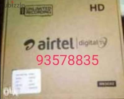 Airtel new Full HDD receiver with 6months south malyalam tamil telgu