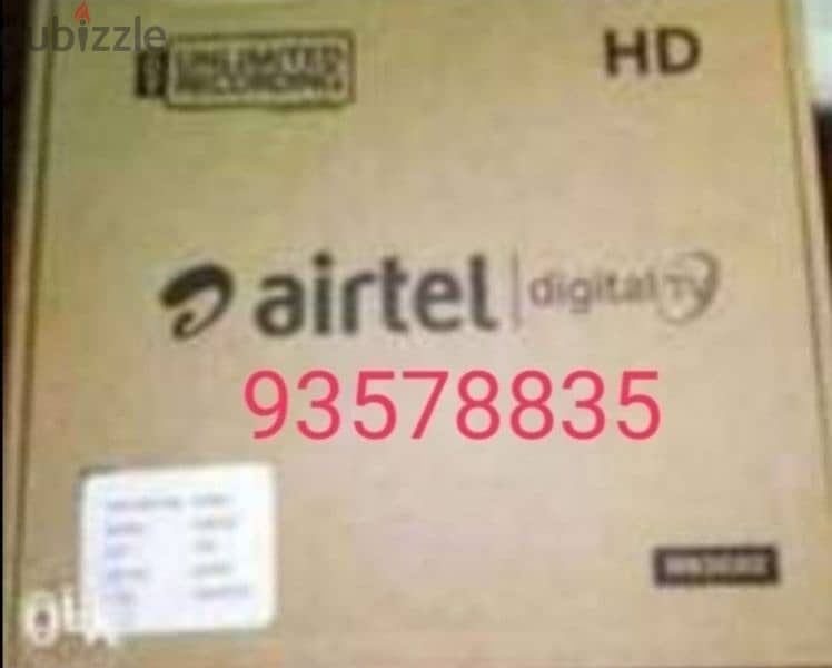 Airtel new Full HDD receiver with 6months south malyalam tamil telgu 0