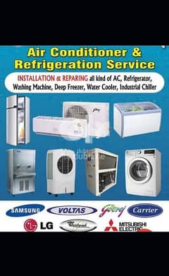a. c washing machine refrejrator water cooler repair