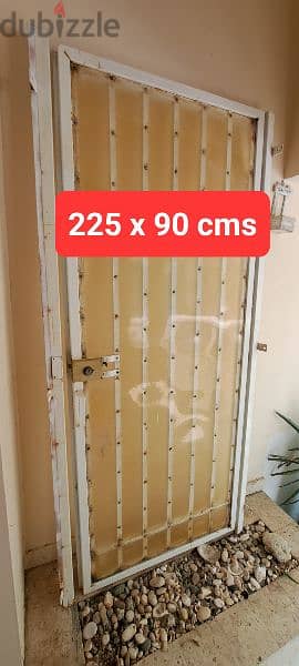 Metal door with frame, Wire mesh with frame 0