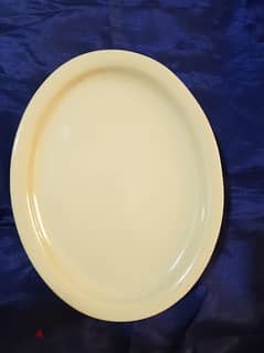 ceramic big white oval shape 5 tray 0