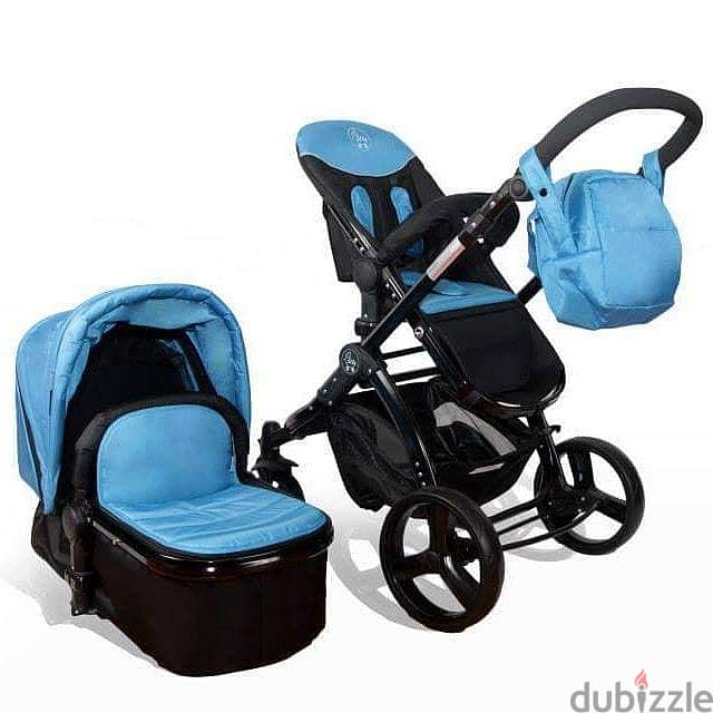 Luxury Heavy Duty 3 in 1 Baby Stroller With Portable Baby Cradle and C 3