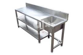 customizing stainless steel work table and sink 0