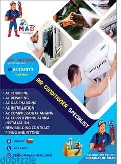 Air conditioner cleaning repair Muscat company