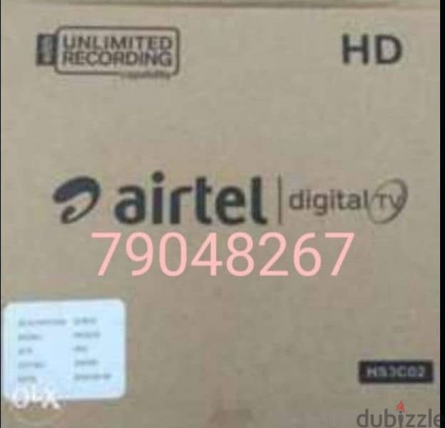 latest model Airtel HD receiver is with 6 months malayalam Tamil 0