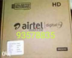 Latest model Air tel HDD receiver with 6months south malyalam tamil 0