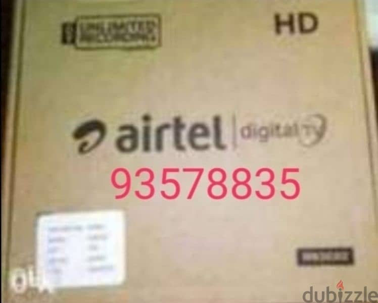 New Airtel Digital HD Receiver with 6months malyalam tamil 0