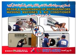 Professional work AC technician cleaning repair company