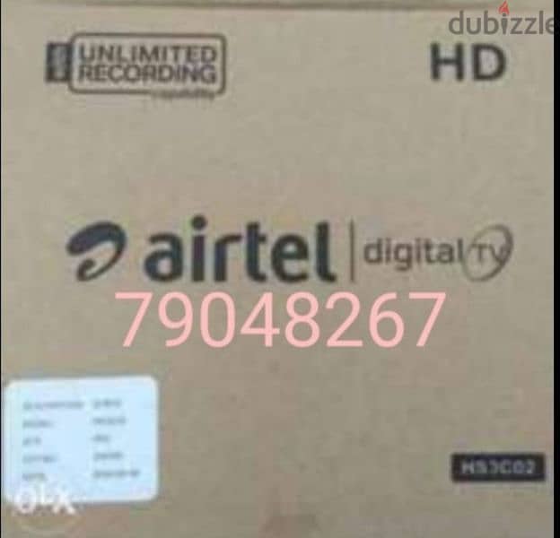 New Airtel Digital HD receiver With six months malayalam Tamil 0