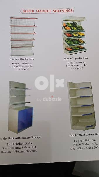 all kinds of rack materials with super market 2