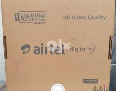 Full HDD Airtel set top box with 6months malyalam tamil telgu kannada