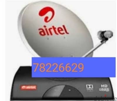 Full HDD Airtel set top box with 6months malyalam tamil telgu kannada