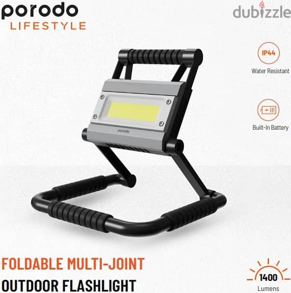 Porodo foldable multi joint outdoor flash light (Brand-New-Stock!) 0