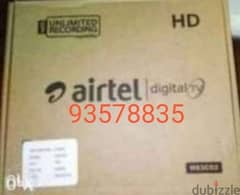 Latest model Air tel HDD receiver with 6months south malyalam tamil 0