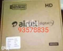 Full HDD Airtel set top box with 6months malyalam tamil telgu kannada