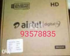 Full HDD Airtel set top box with 6months malyalam tamil telgu kannada